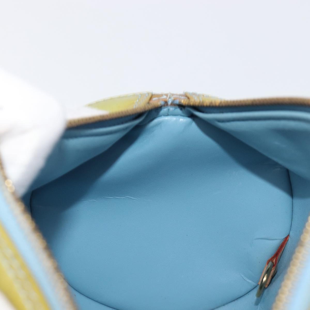 LOUIS VUITTON Monogram Vernis Bedford Hand Bag Baby Blue M91007 LV Auth 201430A