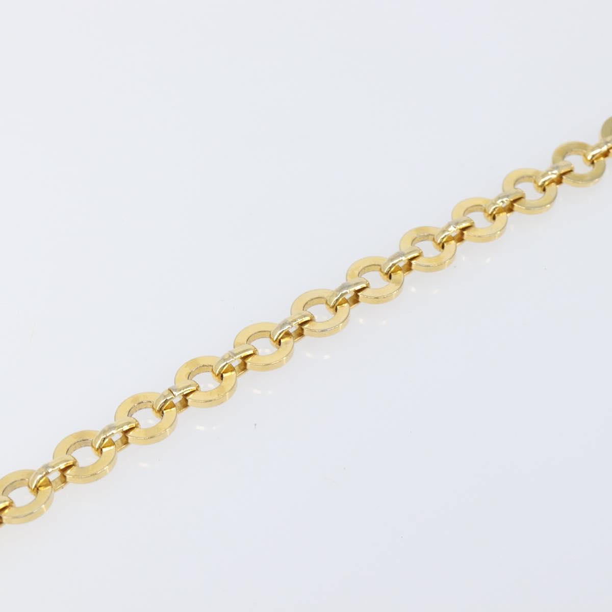 Salvatore Ferragamo Vala Chain Shoulder Bag Leather Navy Gold Tone Auth 201431