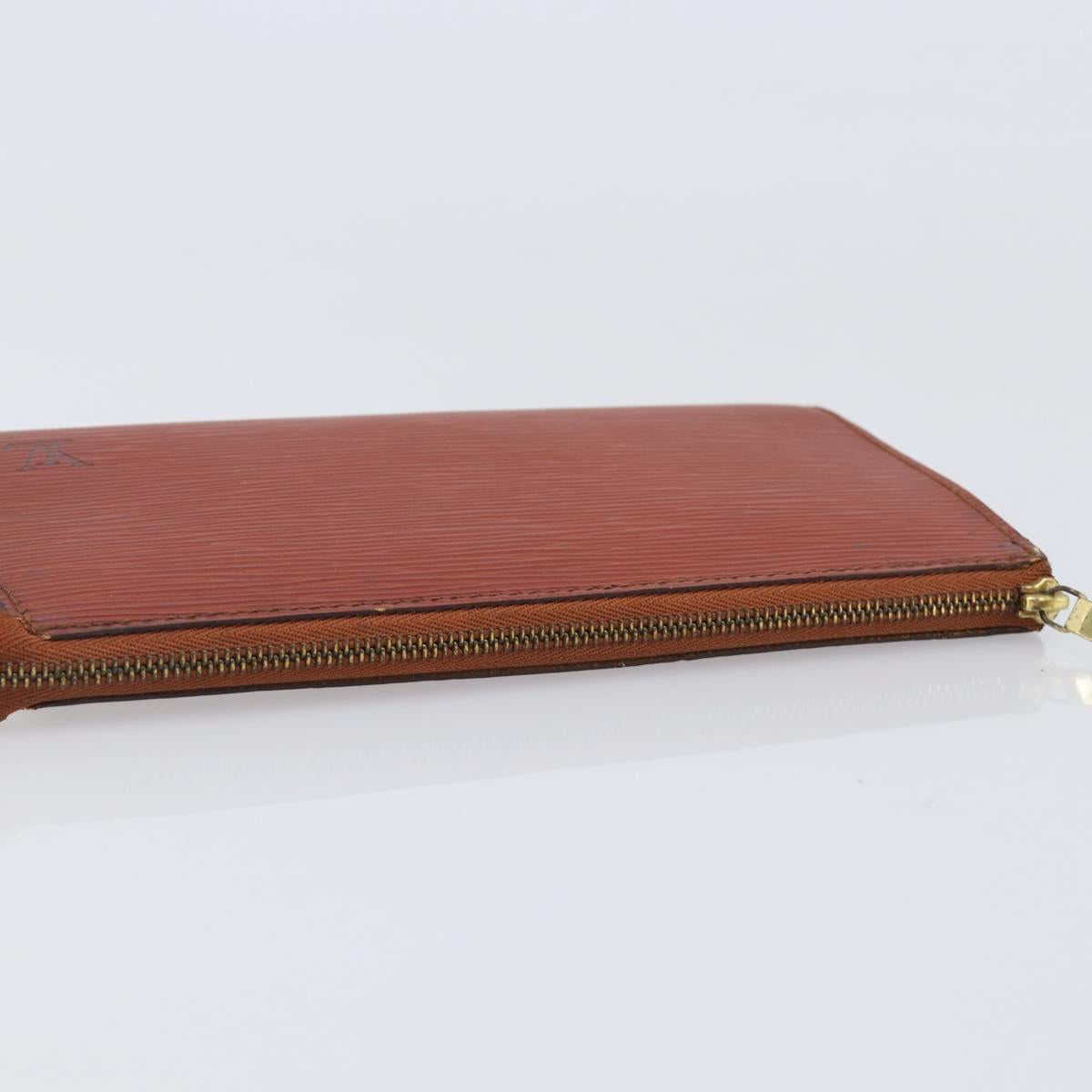 LOUIS VUITTON Epi Pochette Accessoires Pouch Brown M52983 LV Auth 201432