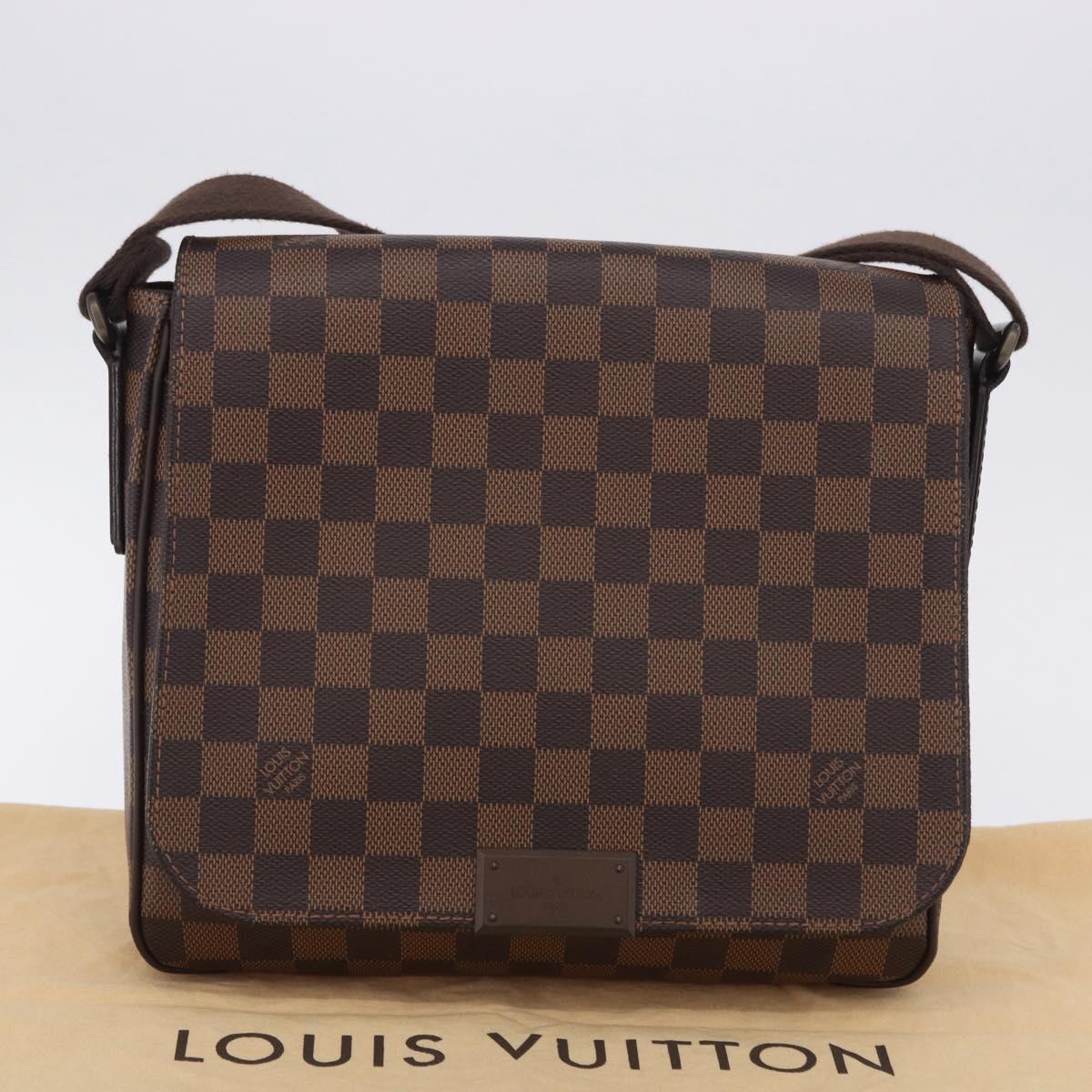 LOUIS VUITTON Damier Ebene District PM Shoulder Bag N41213 LV Auth 201434V