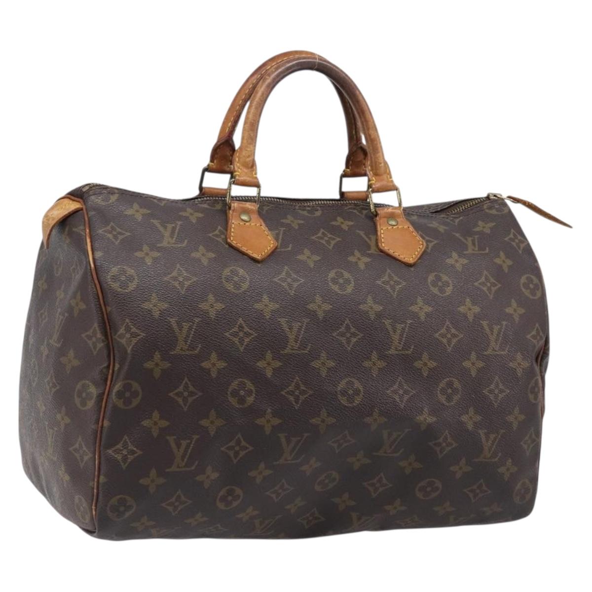 LOUIS VUITTON Monogram Speedy 35 Hand Bag M41524 LV Auth 201435