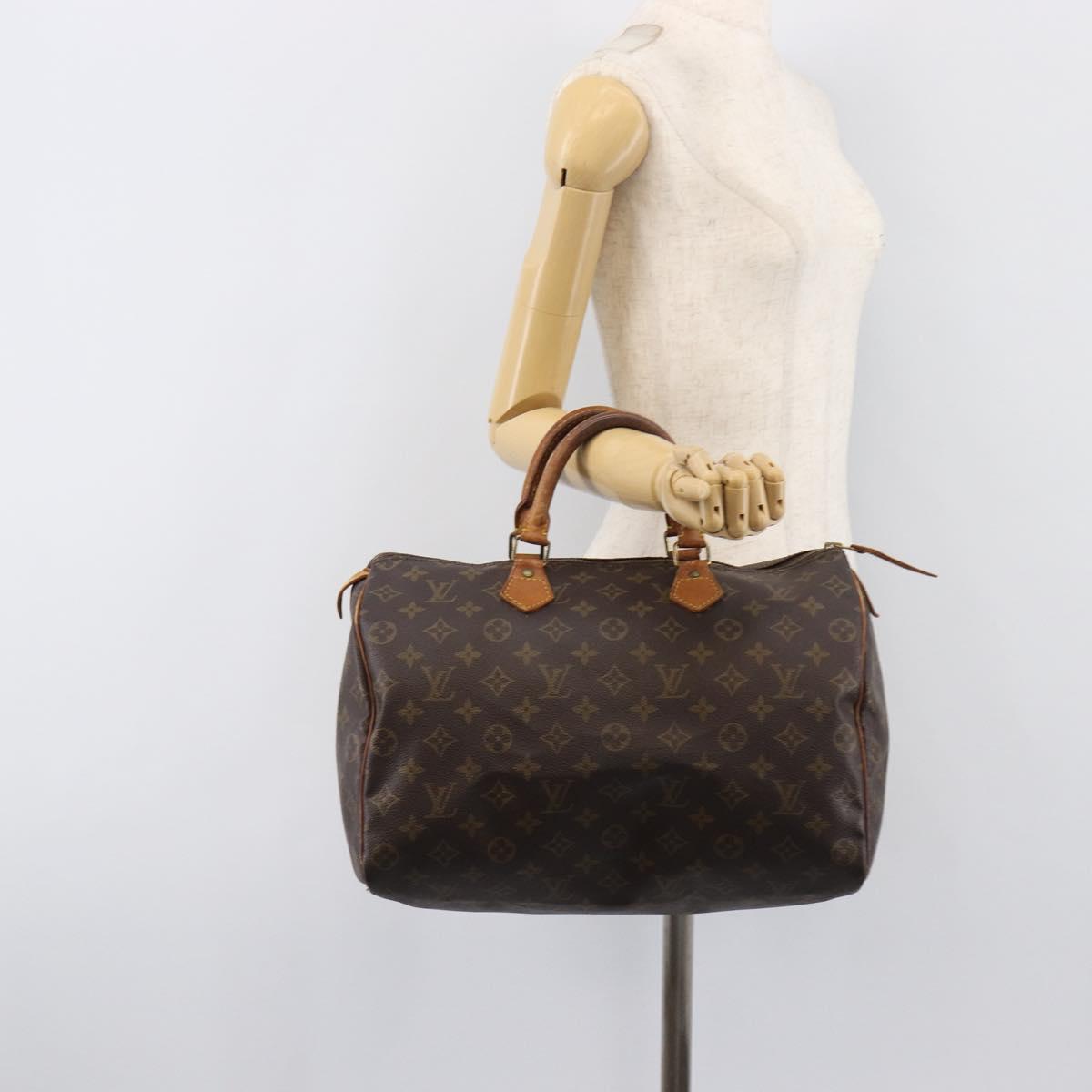 LOUIS VUITTON Monogram Speedy 35 Hand Bag M41524 LV Auth 201435