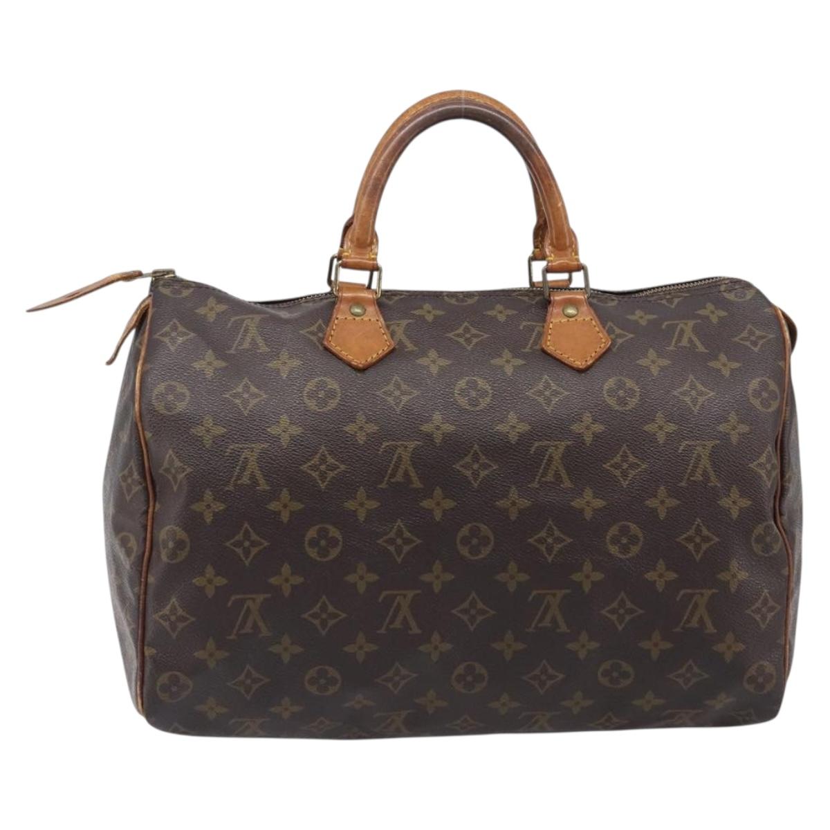 LOUIS VUITTON Monogram Speedy 35 Hand Bag M41524 LV Auth 201435