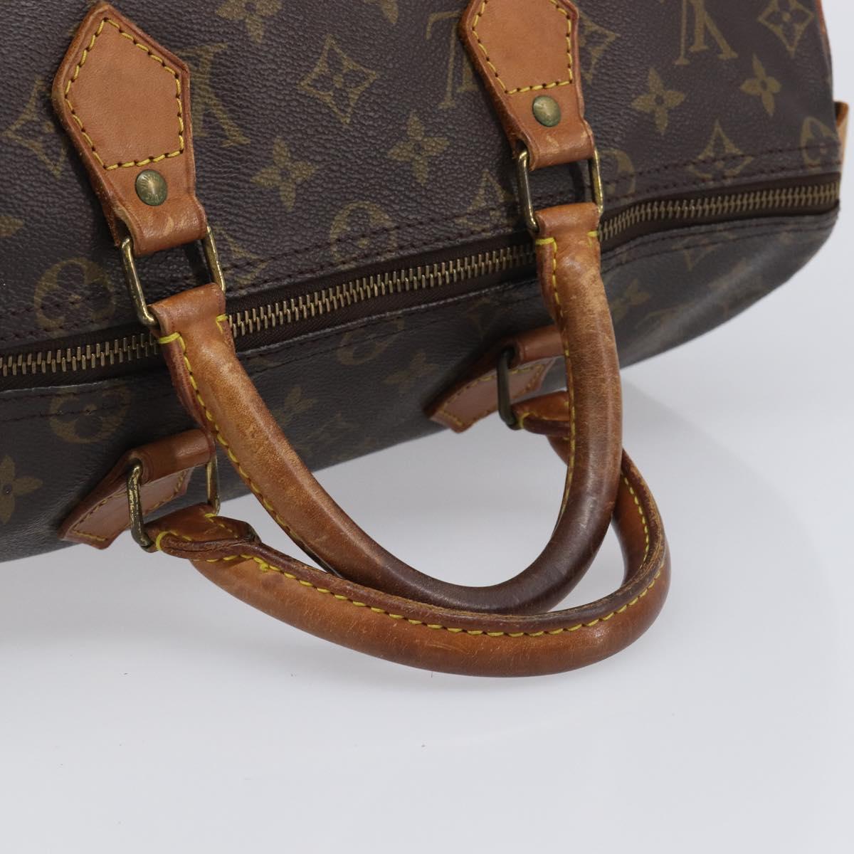 LOUIS VUITTON Monogram Speedy 35 Hand Bag M41524 LV Auth 201435