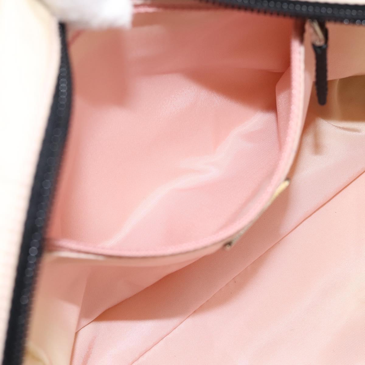 PRADA Hand Bag Nylon Pink Black Auth 201438