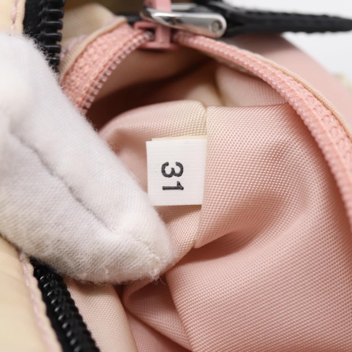 PRADA Hand Bag Nylon Pink Black Auth 201438