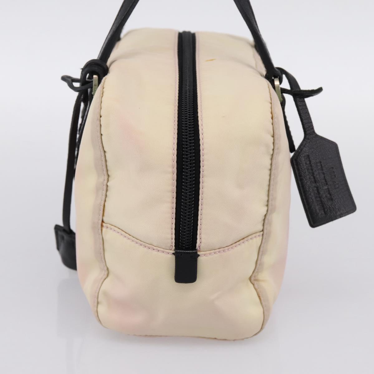 PRADA Hand Bag Nylon Pink Black Auth 201438