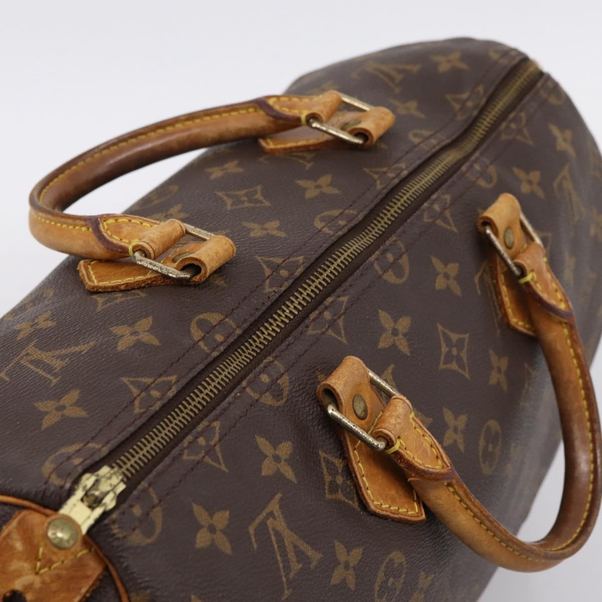 LOUIS VUITTON Monogram Speedy 35 Hand Bag M41524 LV Auth 201441