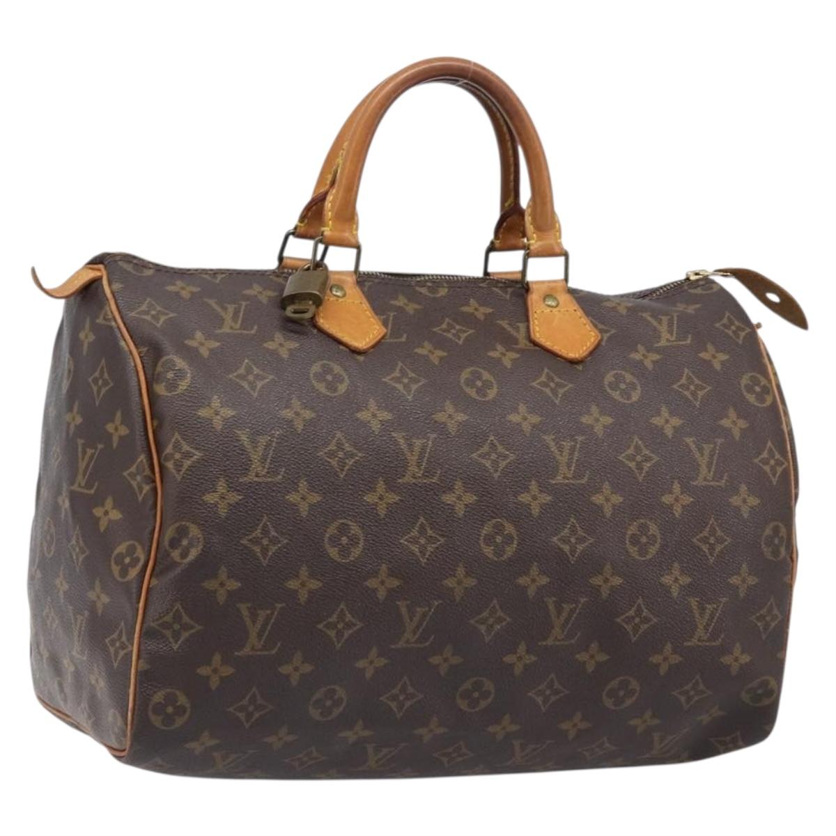 LOUIS VUITTON Monogram Speedy 35 Hand Bag M41524 LV Auth 201442V