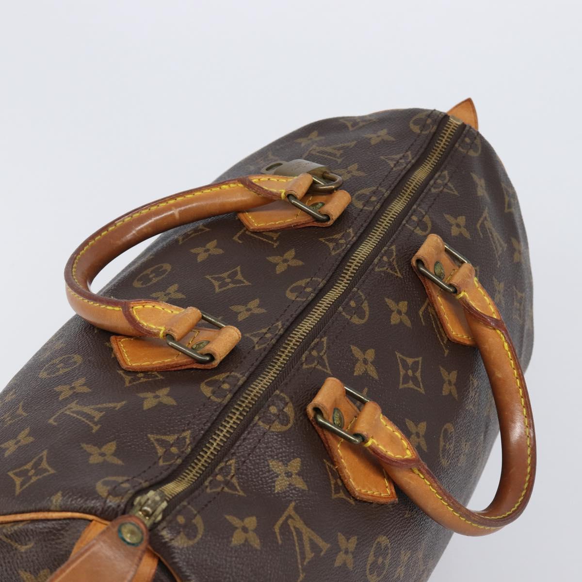 LOUIS VUITTON Monogram Speedy 35 Hand Bag M41524 LV Auth 201442V