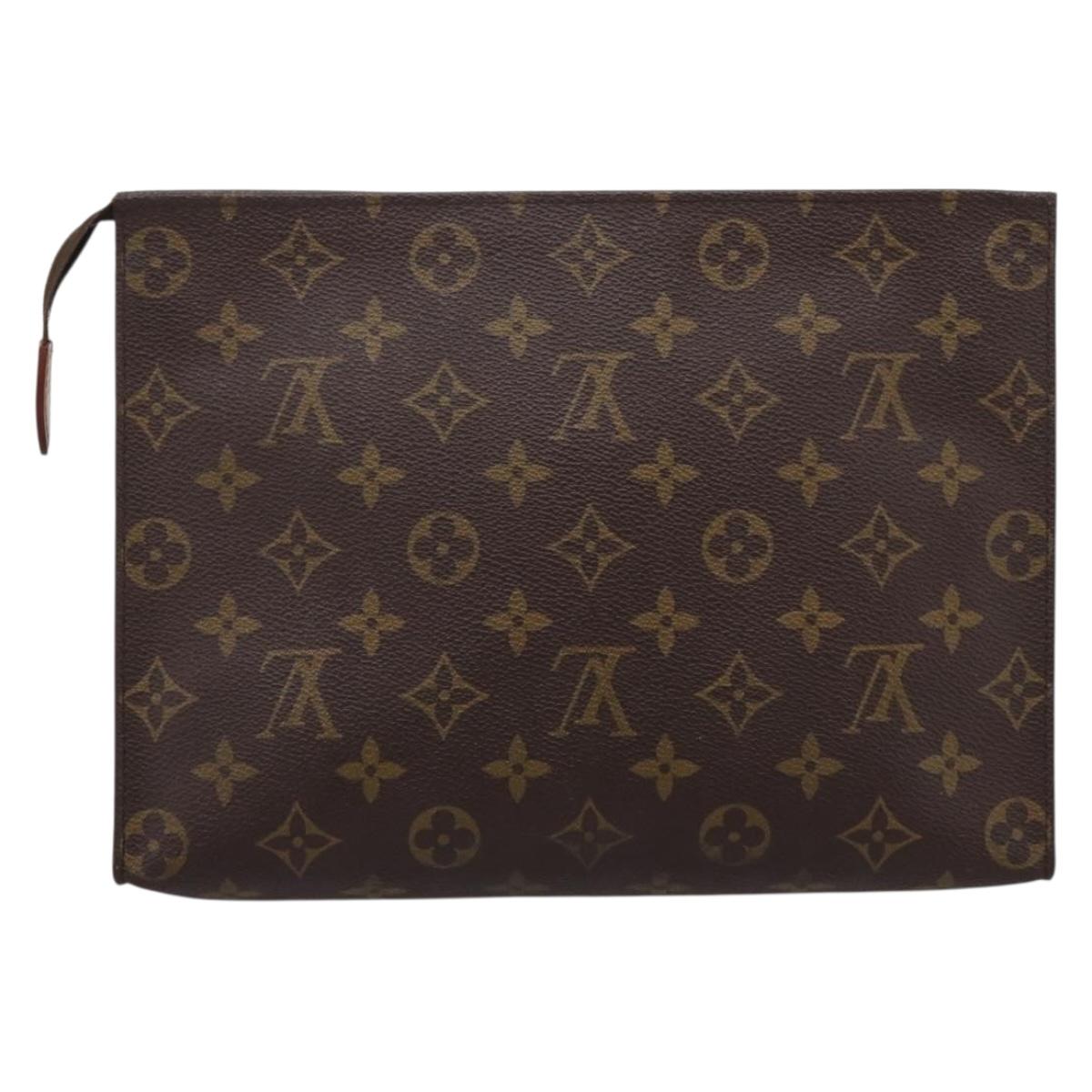 LOUIS VUITTON Monogram Poche Toilette 26 Pouch M47542 LV Auth 201448