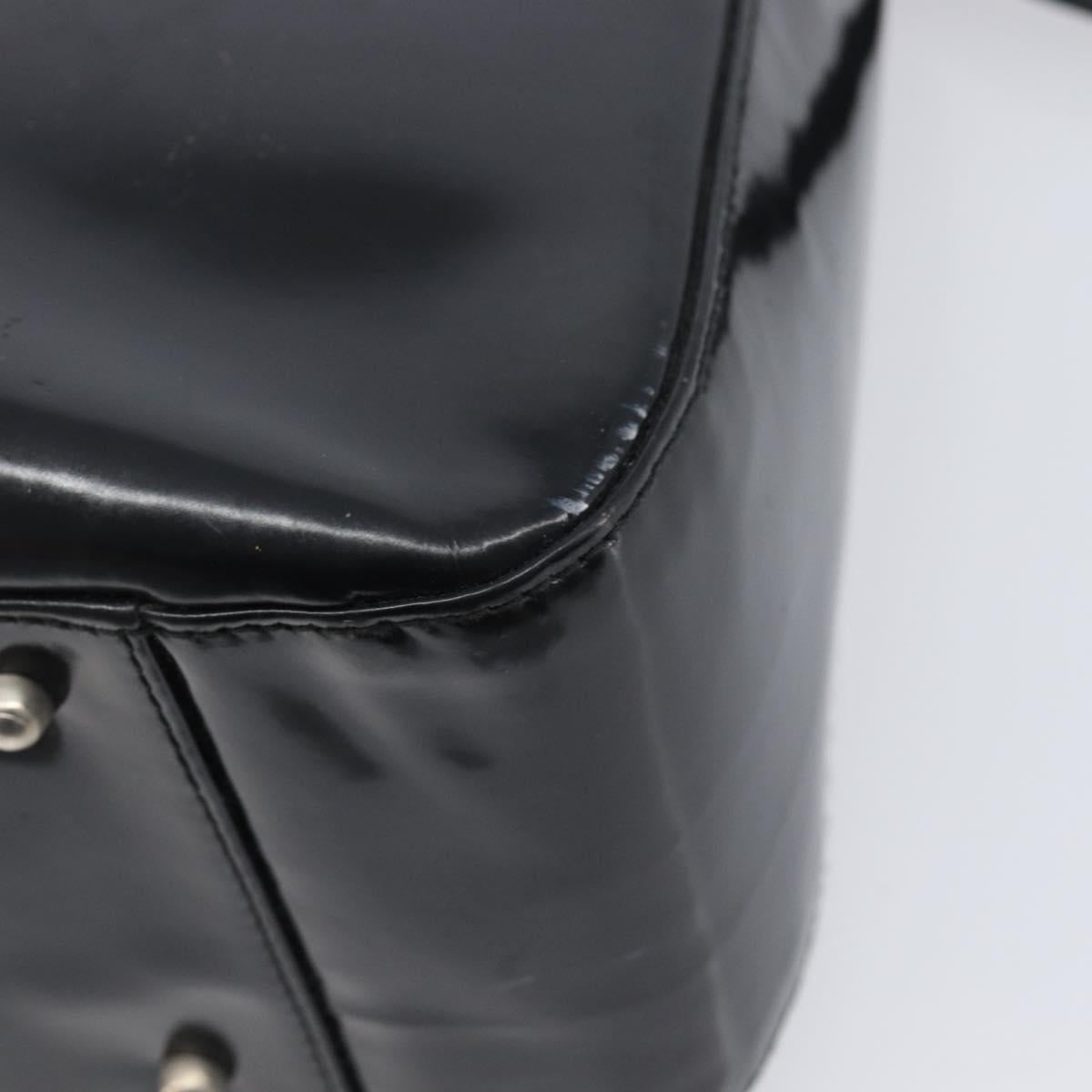 GUCCI Hand Bag Patent Leather 2way Black Silver 000 1013 0504 Auth 201452