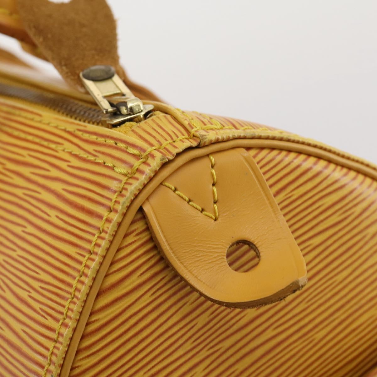 LOUIS VUITTON Epi Speedy 25 Hand Bag Tassili Yellow M43019 LV Auth 201455V