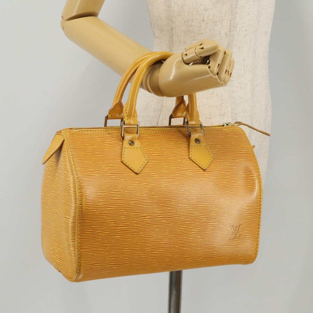 LOUIS VUITTON Epi Speedy 25 Hand Bag Tassili Yellow M43019 LV Auth 201455V