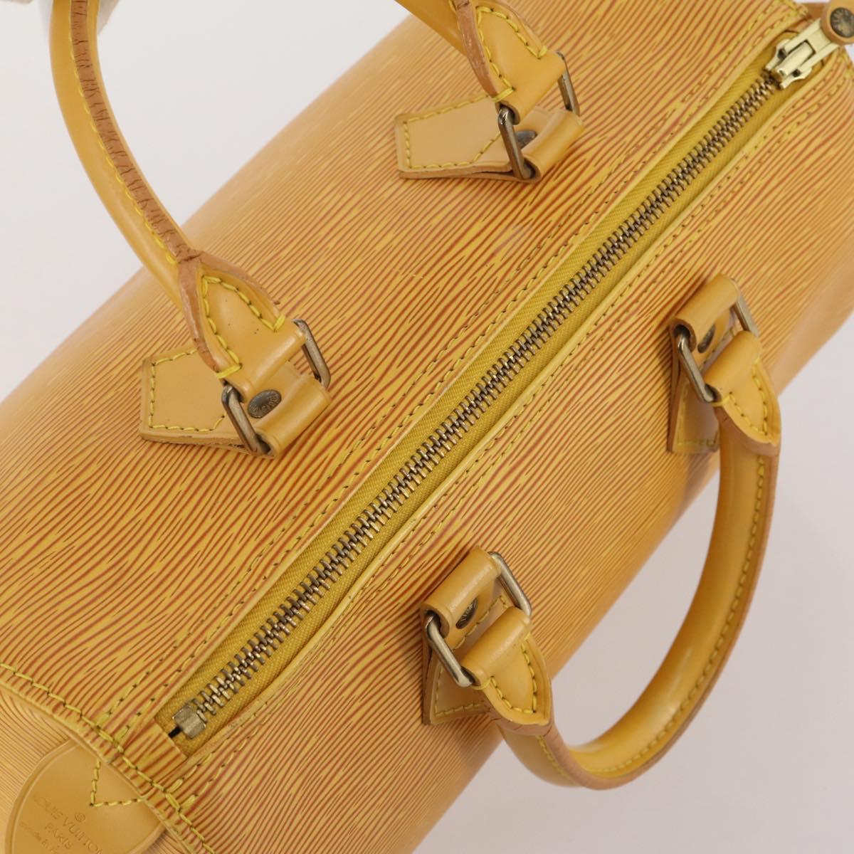 LOUIS VUITTON Epi Speedy 25 Hand Bag Tassili Yellow M43019 LV Auth 201455V