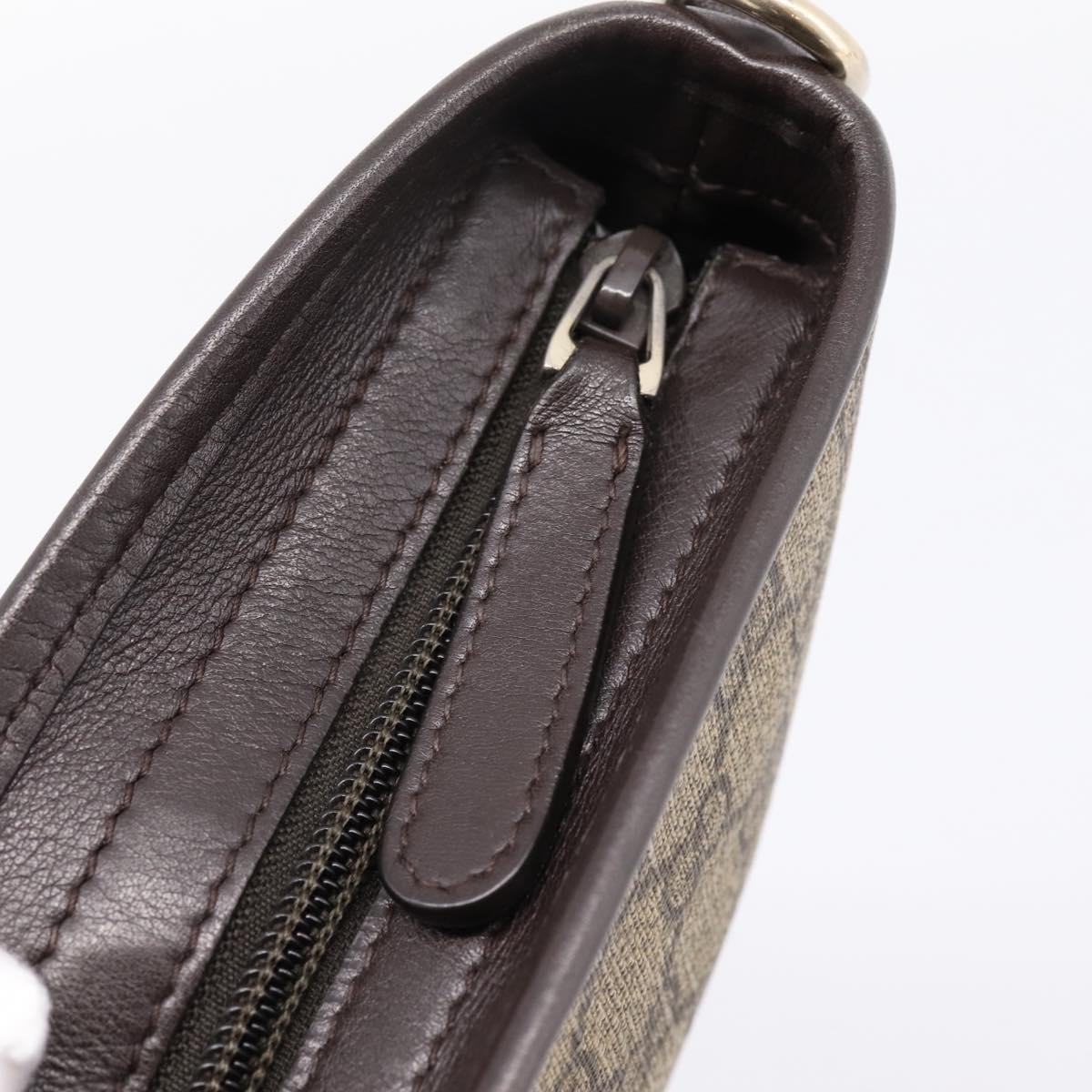 GUCCI GG Supreme Web Sherry Line Bag Outlet Beige Gold 388926 Auth 201457
