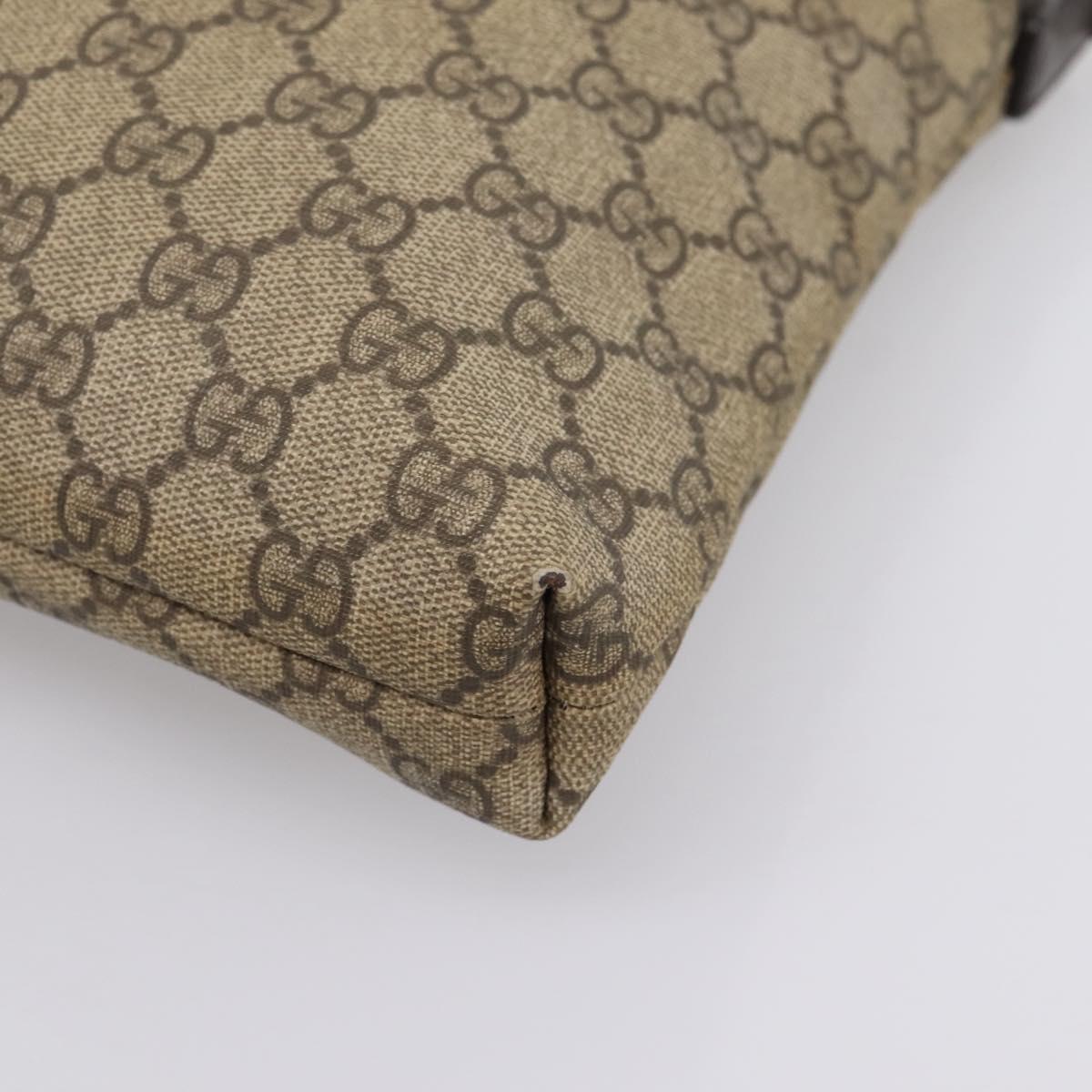 GUCCI GG Supreme Web Sherry Line Bag Outlet Beige Gold 388926 Auth 201457