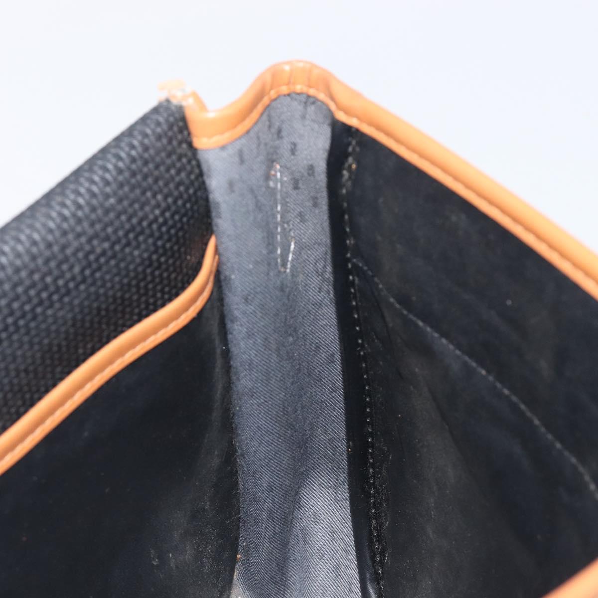 SAINT LAURENT Shoulder Bag PVC Canvas Black Gold Auth 201465