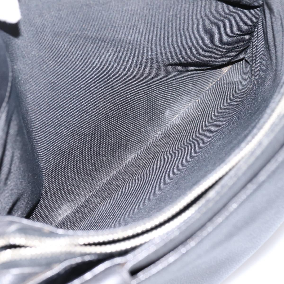 CHANEL Tote Bag Caviar Skin Black Silver CC Auth 201476