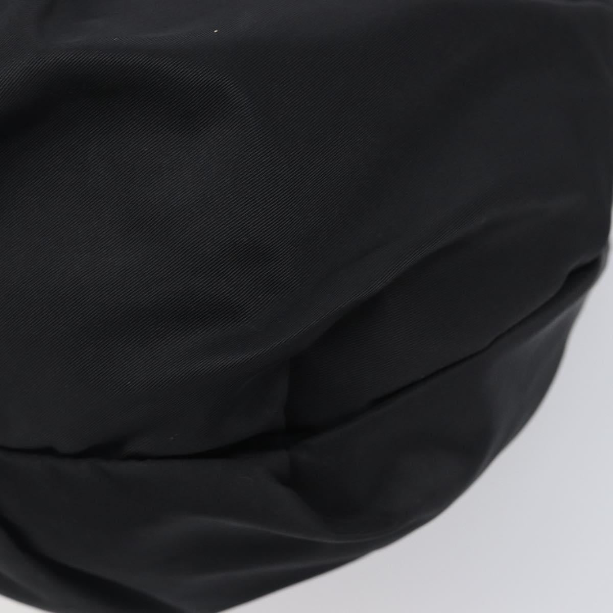 PRADA Shoulder Bag Nylon Black Gold Auth 201478V