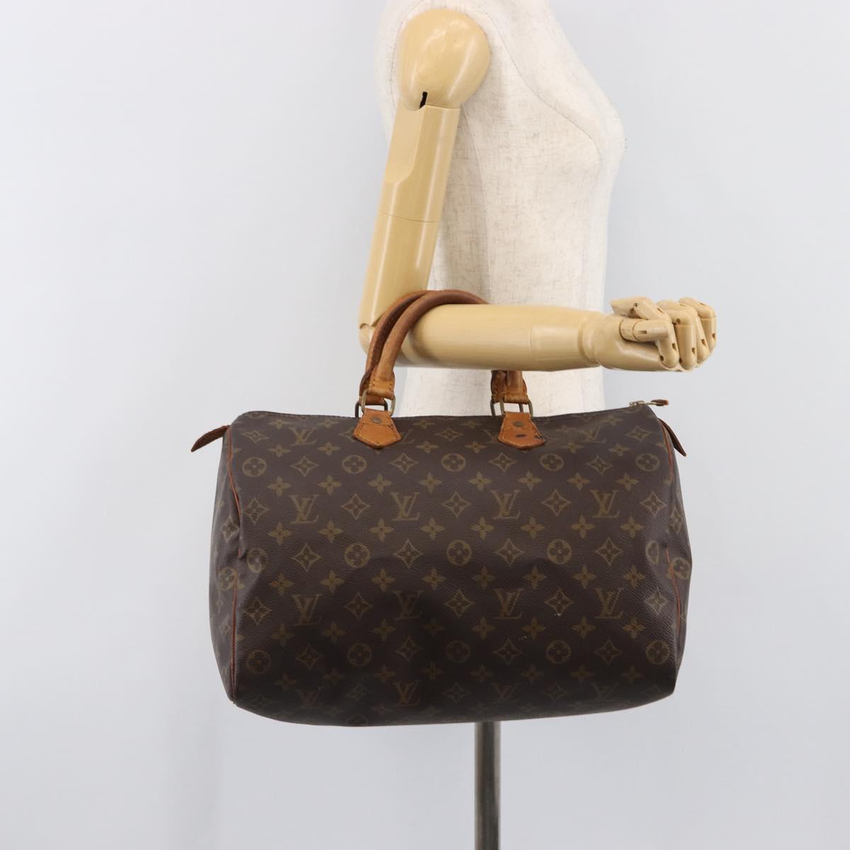 LOUIS VUITTON Monogram Speedy 35 Hand Bag M41524 LV Auth 201481