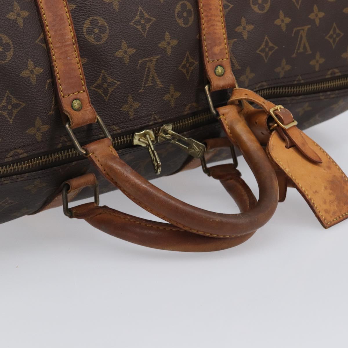 LOUIS VUITTON Monogram Keepall 55 Boston Bag M41424 LV Auth 201482