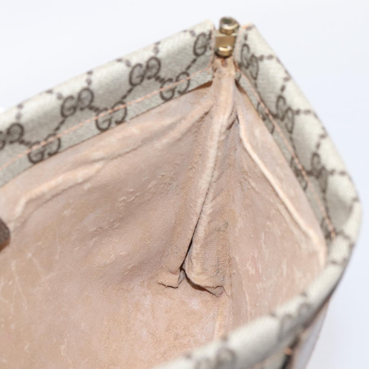 GUCCI GG Supreme Clutch Bag PVC Beige Gold 67 039 5229 Auth 201488