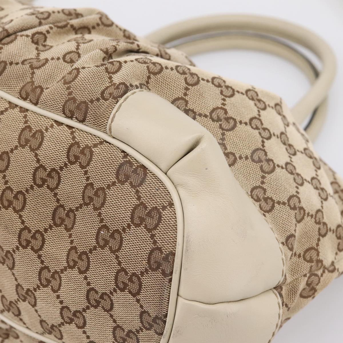 GUCCI GG Canvas Sukey Hand Bag 2way Beige Gold 247902 Auth 201493