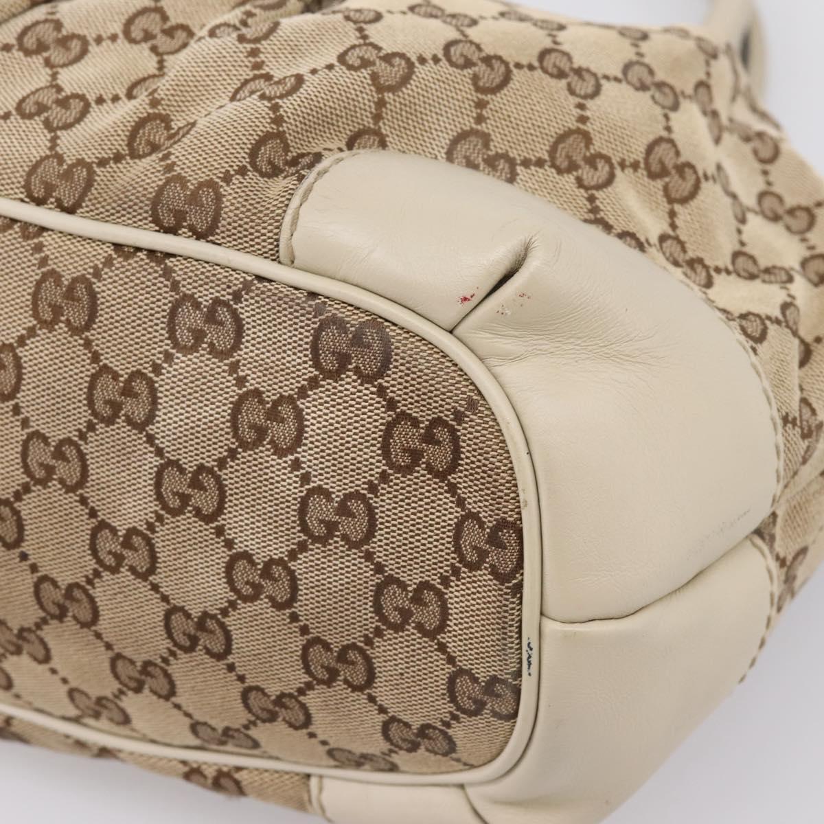 GUCCI GG Canvas Sukey Hand Bag 2way Beige Gold 247902 Auth 201493