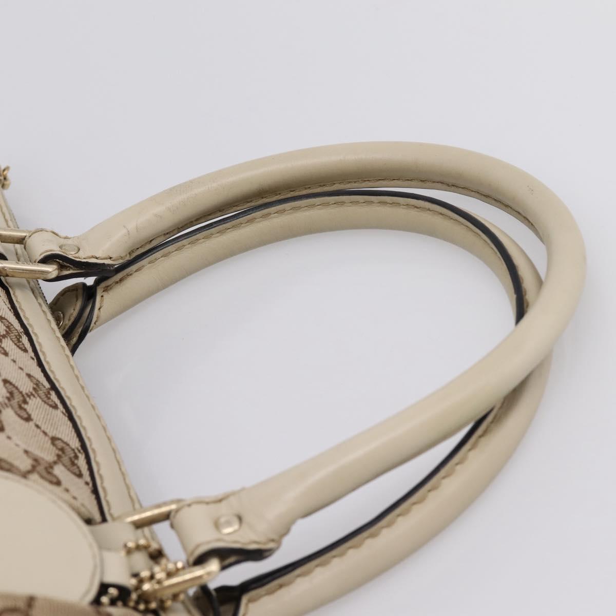 GUCCI GG Canvas Sukey Hand Bag 2way Beige Gold 247902 Auth 201493