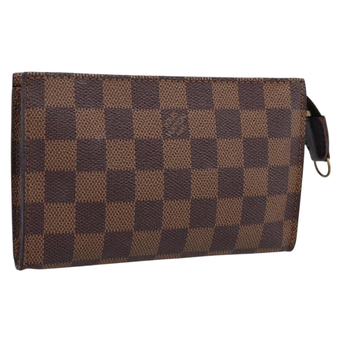 LOUIS VUITTON Damier Ebene Marais Pouch LV Auth 201498A