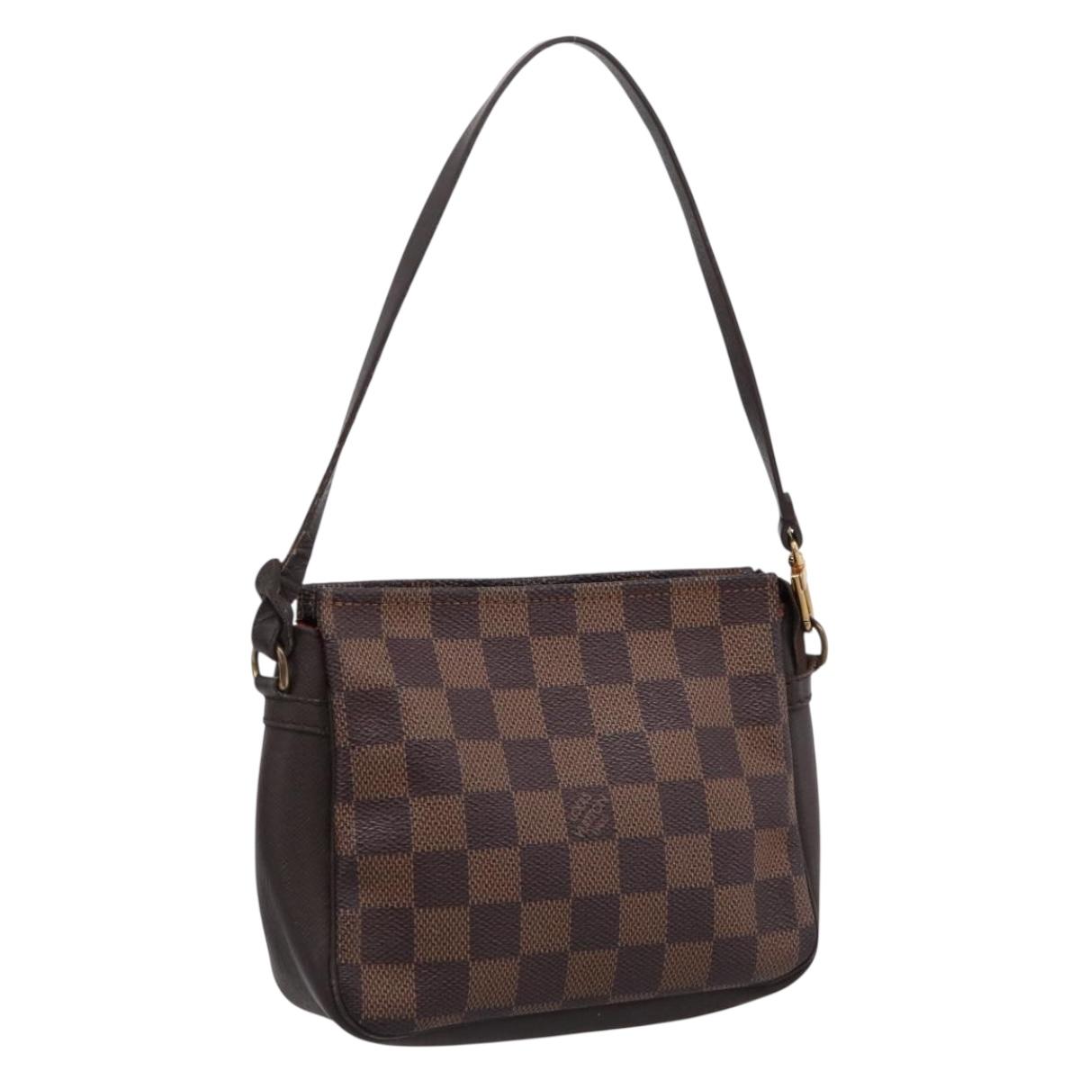 LOUIS VUITTON Damier Ebene Trousse Makeup Pouch N51982 LV Auth 201504A