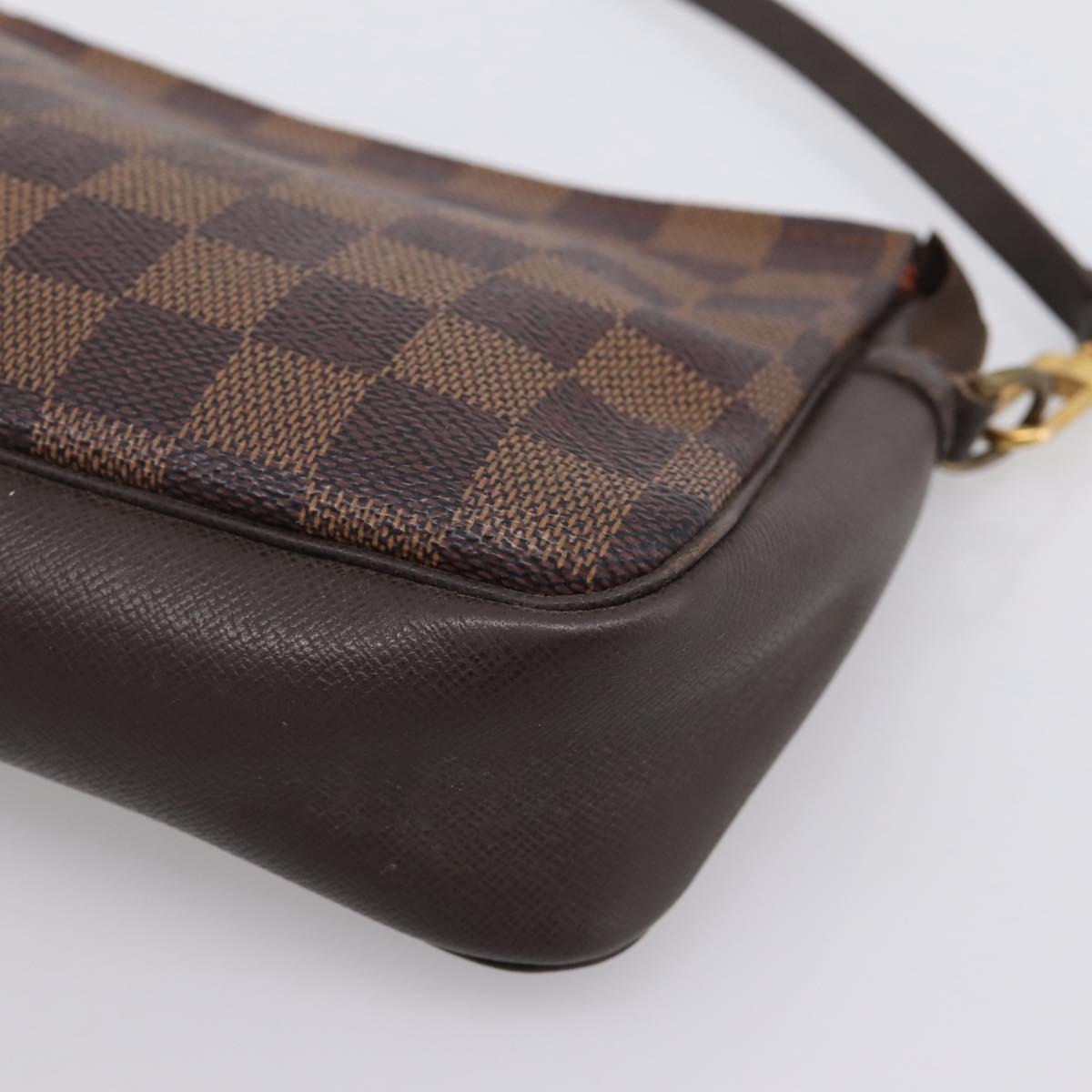 LOUIS VUITTON Damier Ebene Trousse Makeup Pouch N51982 LV Auth 201504A