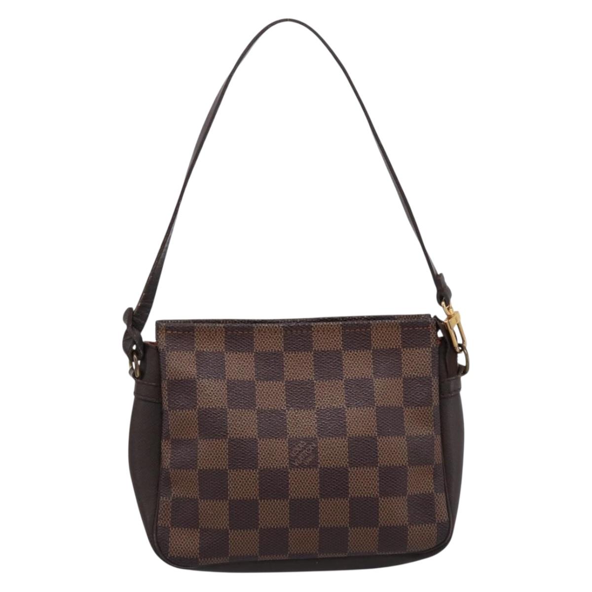 LOUIS VUITTON Damier Ebene Trousse Makeup Pouch N51982 LV Auth 201504A