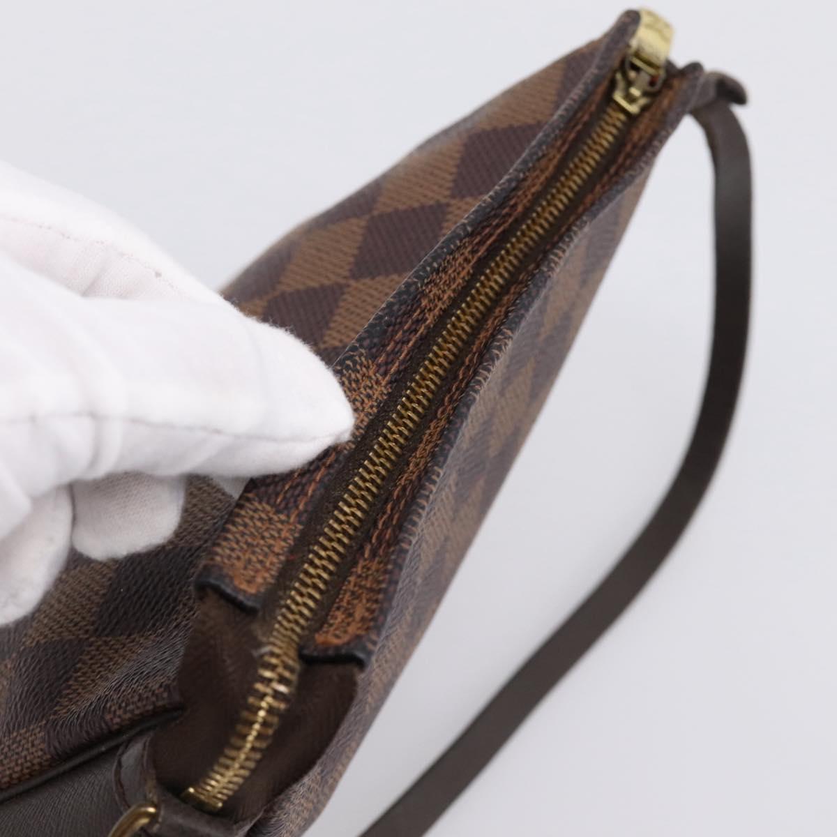 LOUIS VUITTON Damier Ebene Trousse Makeup Pouch N51982 LV Auth 201504A