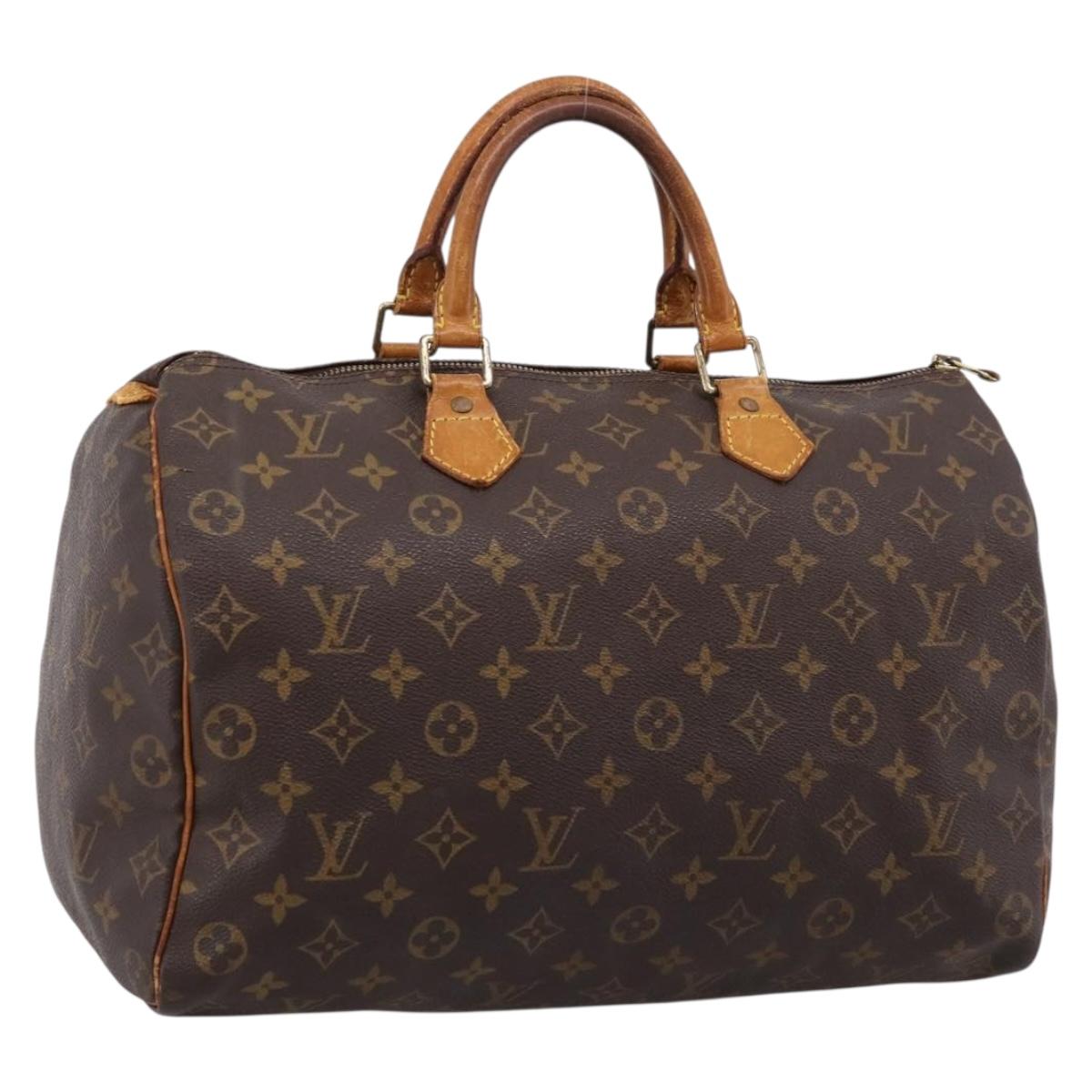 LOUIS VUITTON Monogram Speedy 35 Hand Bag M41524 LV Auth 201510