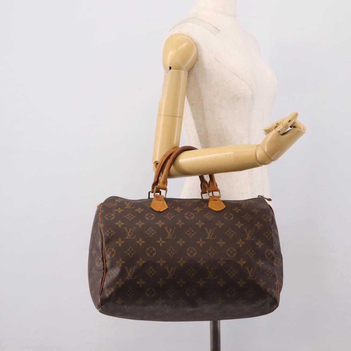LOUIS VUITTON Monogram Speedy 35 Hand Bag M41524 LV Auth 201510