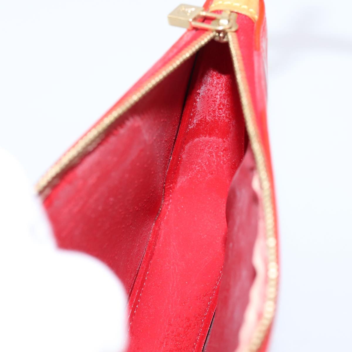 LOUIS VUITTON Monogram Vernis Lexington Pouch Red Rouge M91132 LV Auth 201512