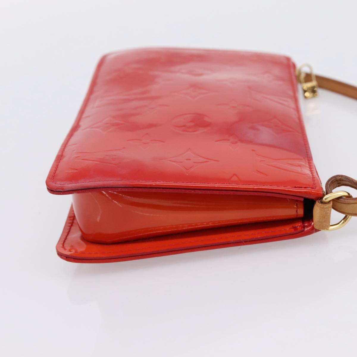 LOUIS VUITTON Monogram Vernis Lexington Pouch Red Rouge M91132 LV Auth 201512