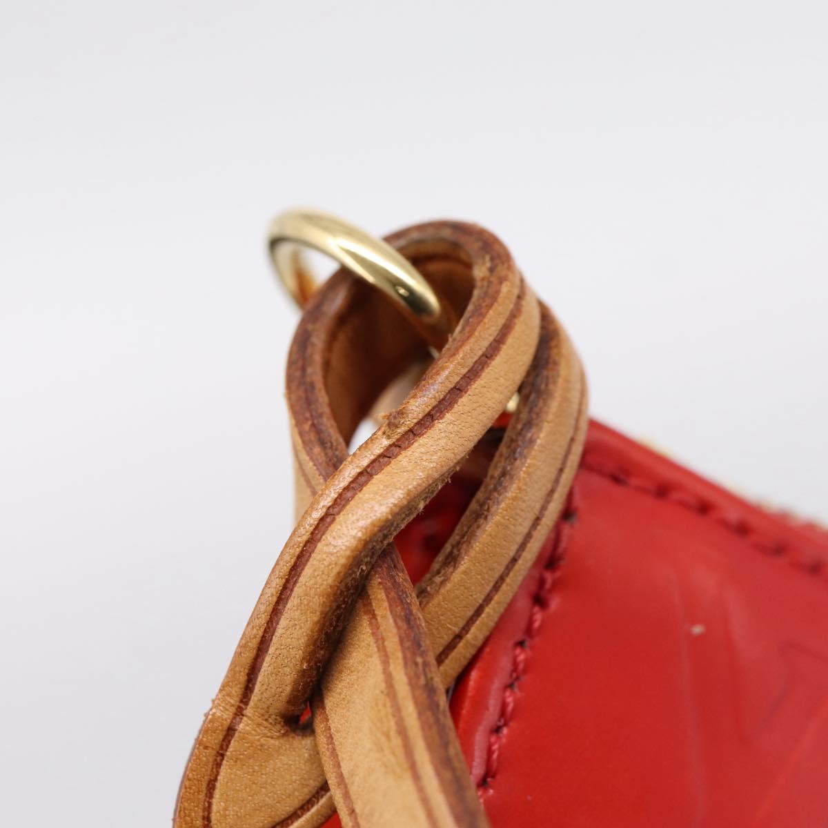 LOUIS VUITTON Monogram Vernis Lexington Pouch Red Rouge M91132 LV Auth 201512