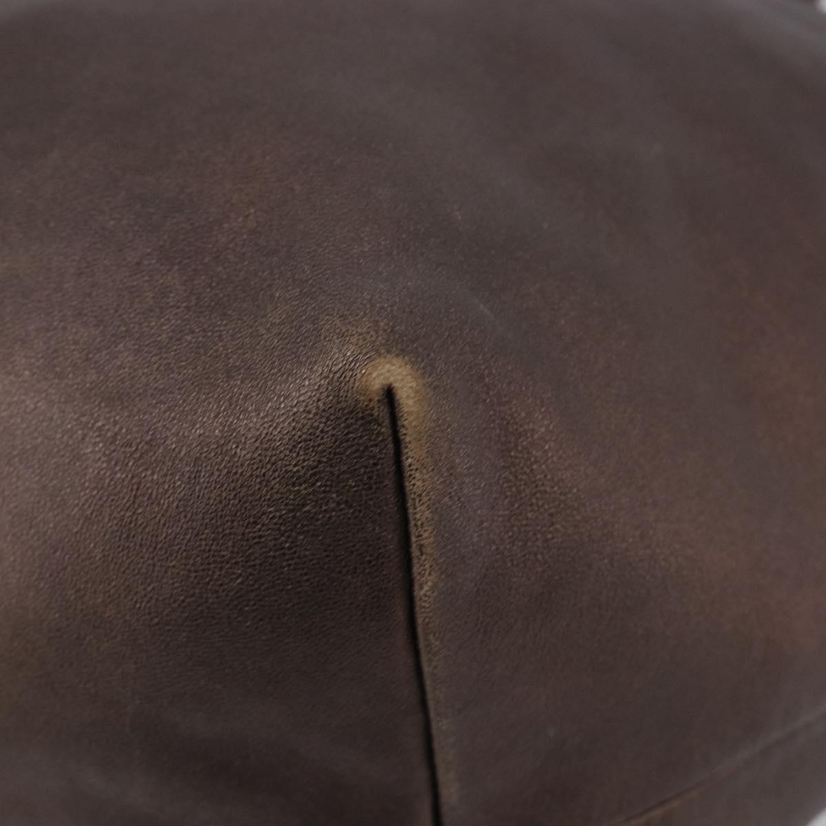 LOEWE Tote Bag Leather Brown Auth 201519