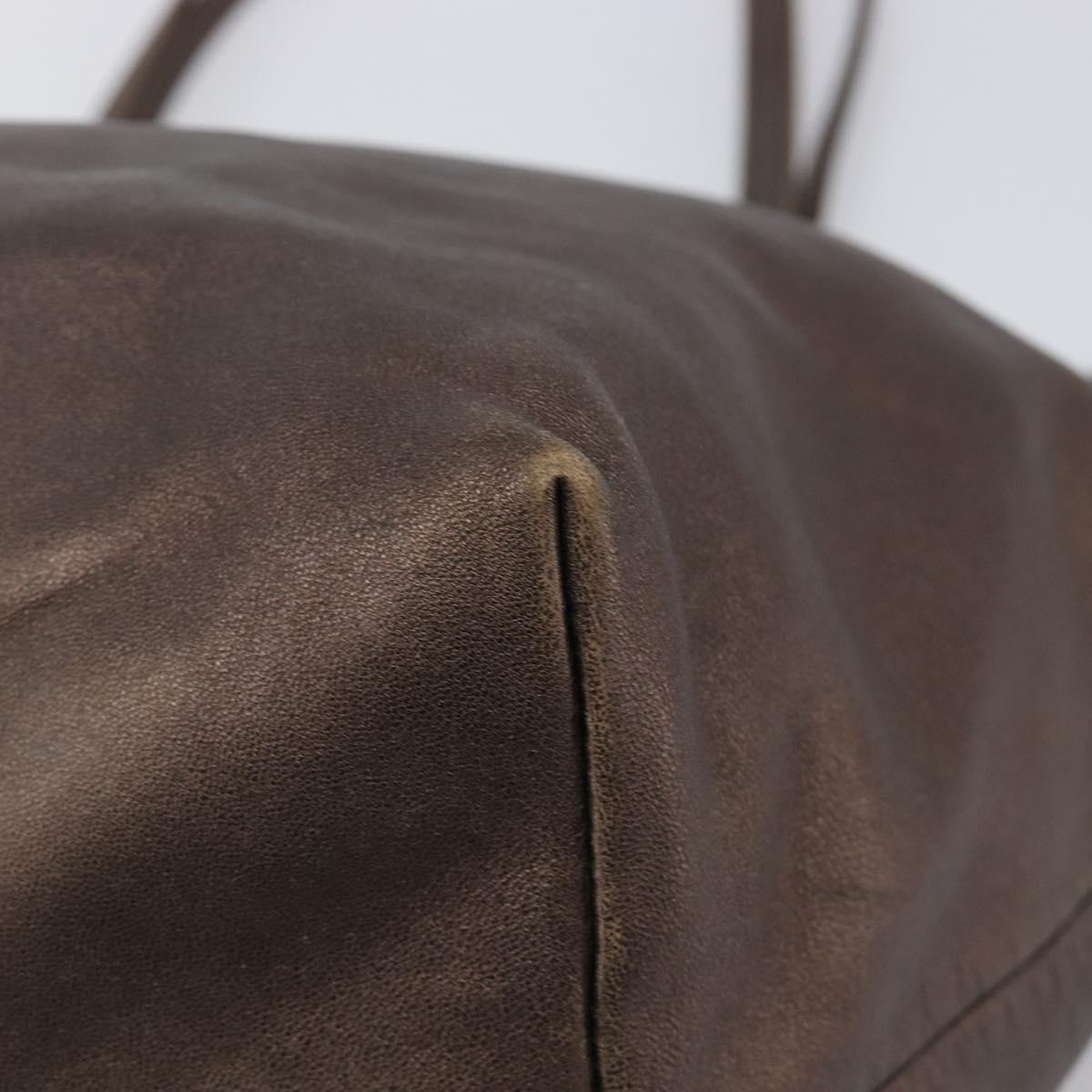 LOEWE Tote Bag Leather Brown Auth 201519