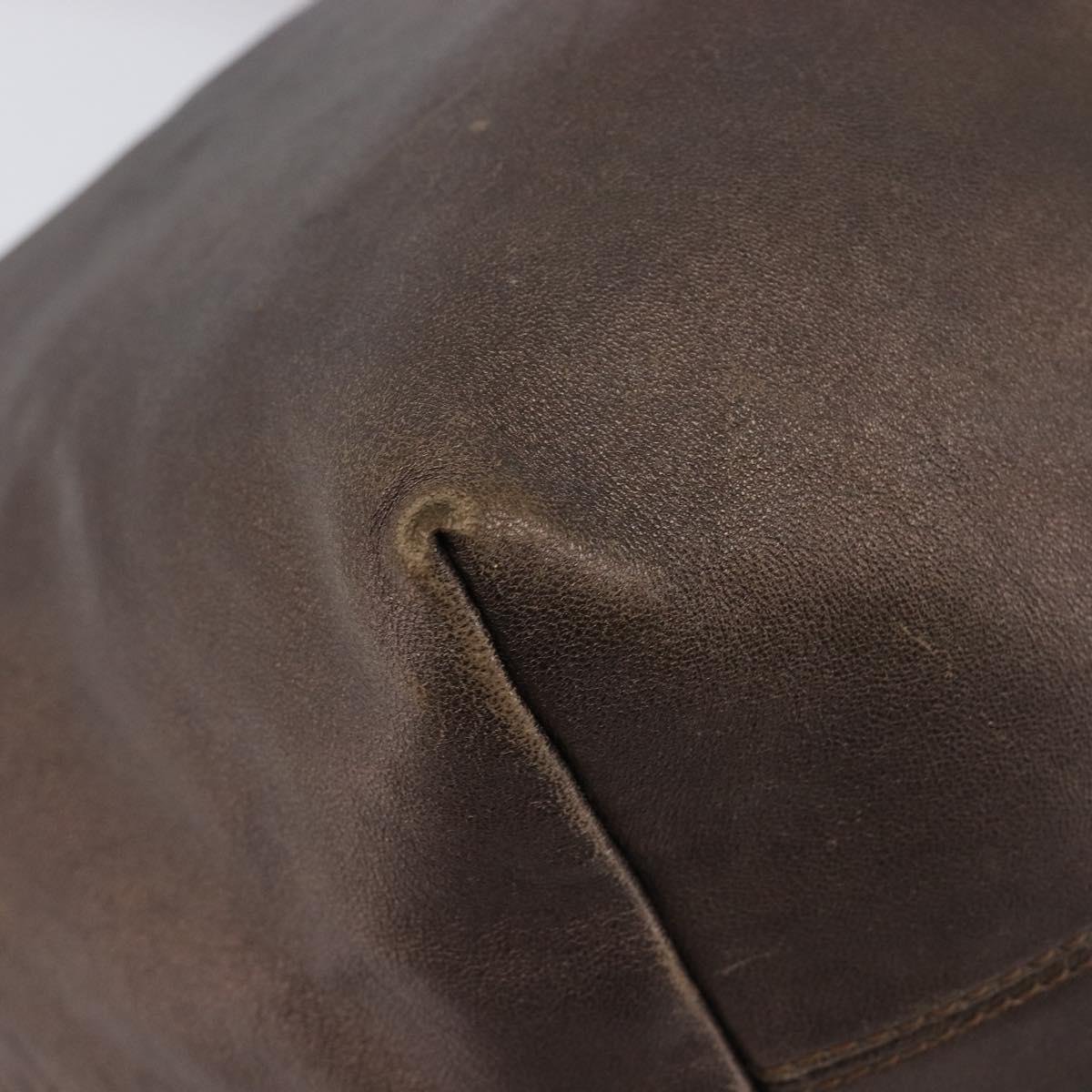 LOEWE Tote Bag Leather Brown Auth 201519