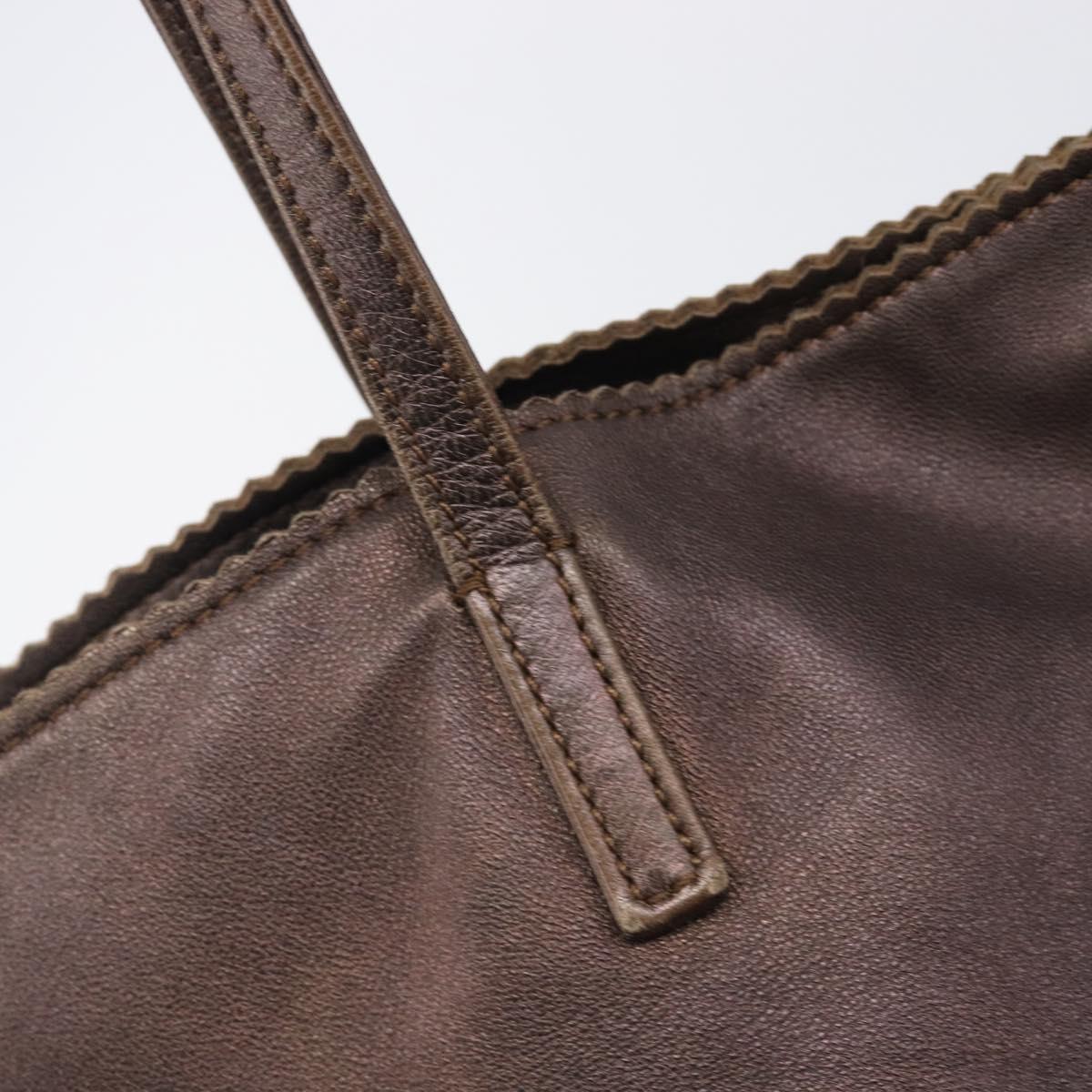 LOEWE Tote Bag Leather Brown Auth 201519