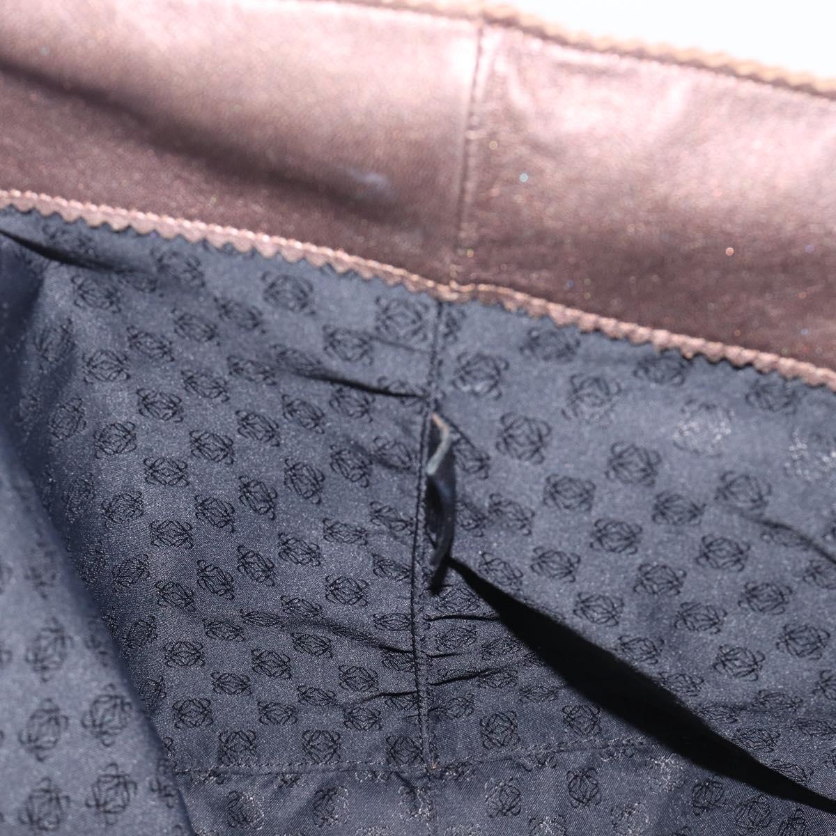 LOEWE Tote Bag Leather Brown Auth 201519
