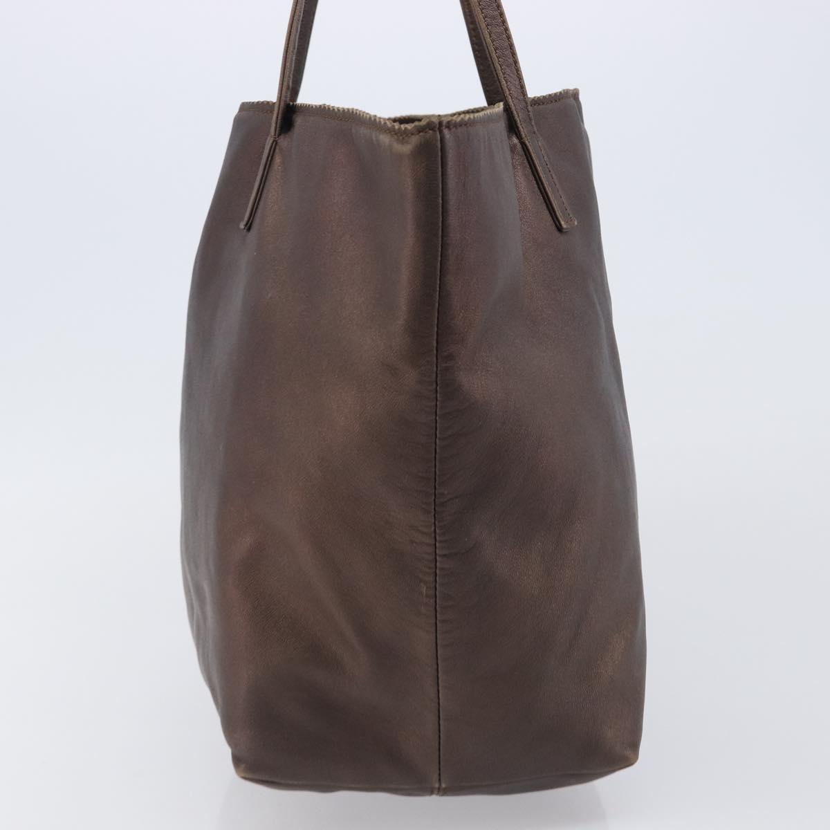 LOEWE Tote Bag Leather Brown Auth 201519