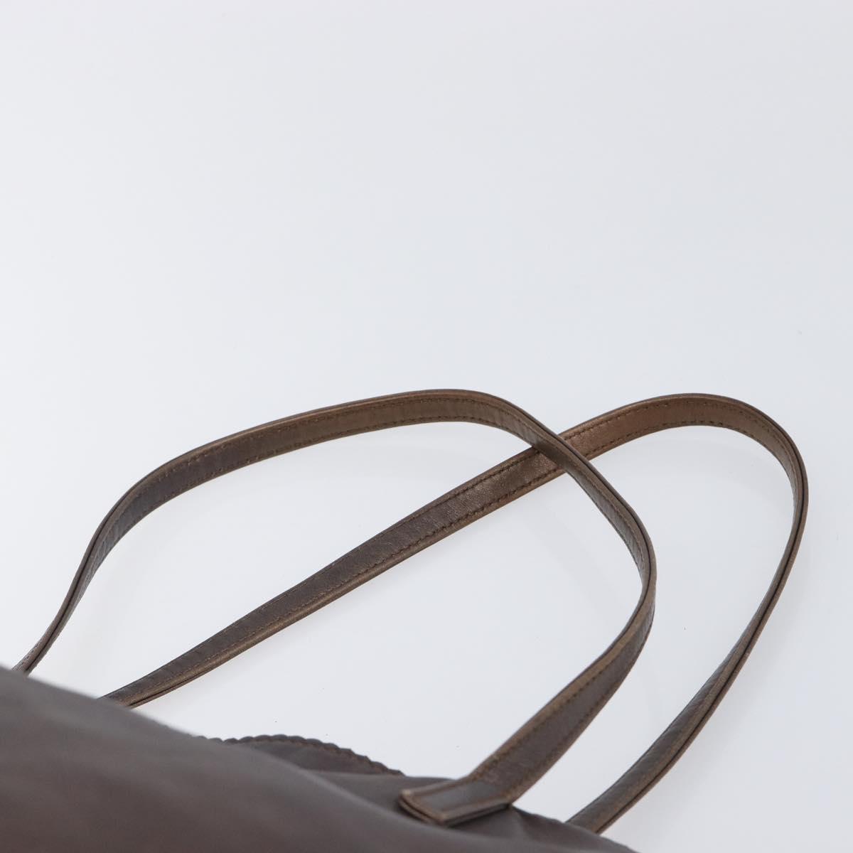 LOEWE Tote Bag Leather Brown Auth 201519