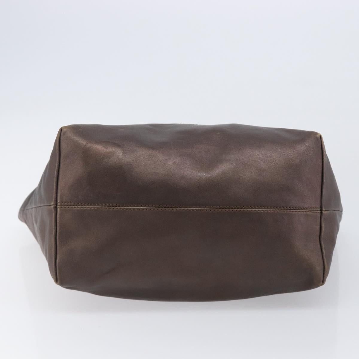 LOEWE Tote Bag Leather Brown Auth 201519