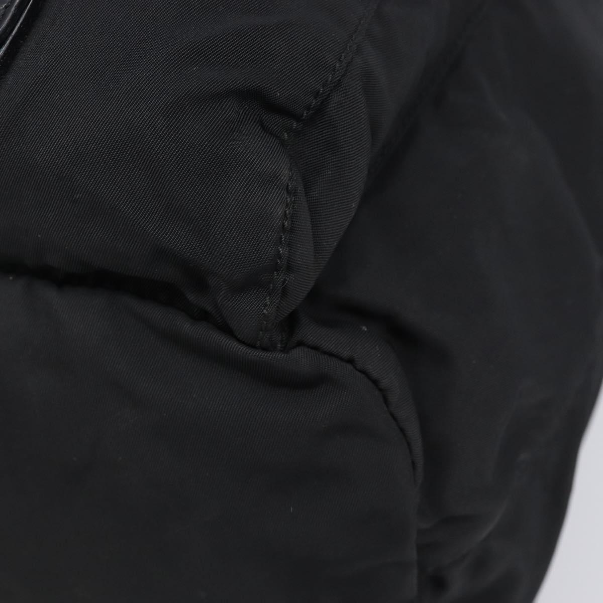PRADA Backpack Nylon Black Silver Auth 201521