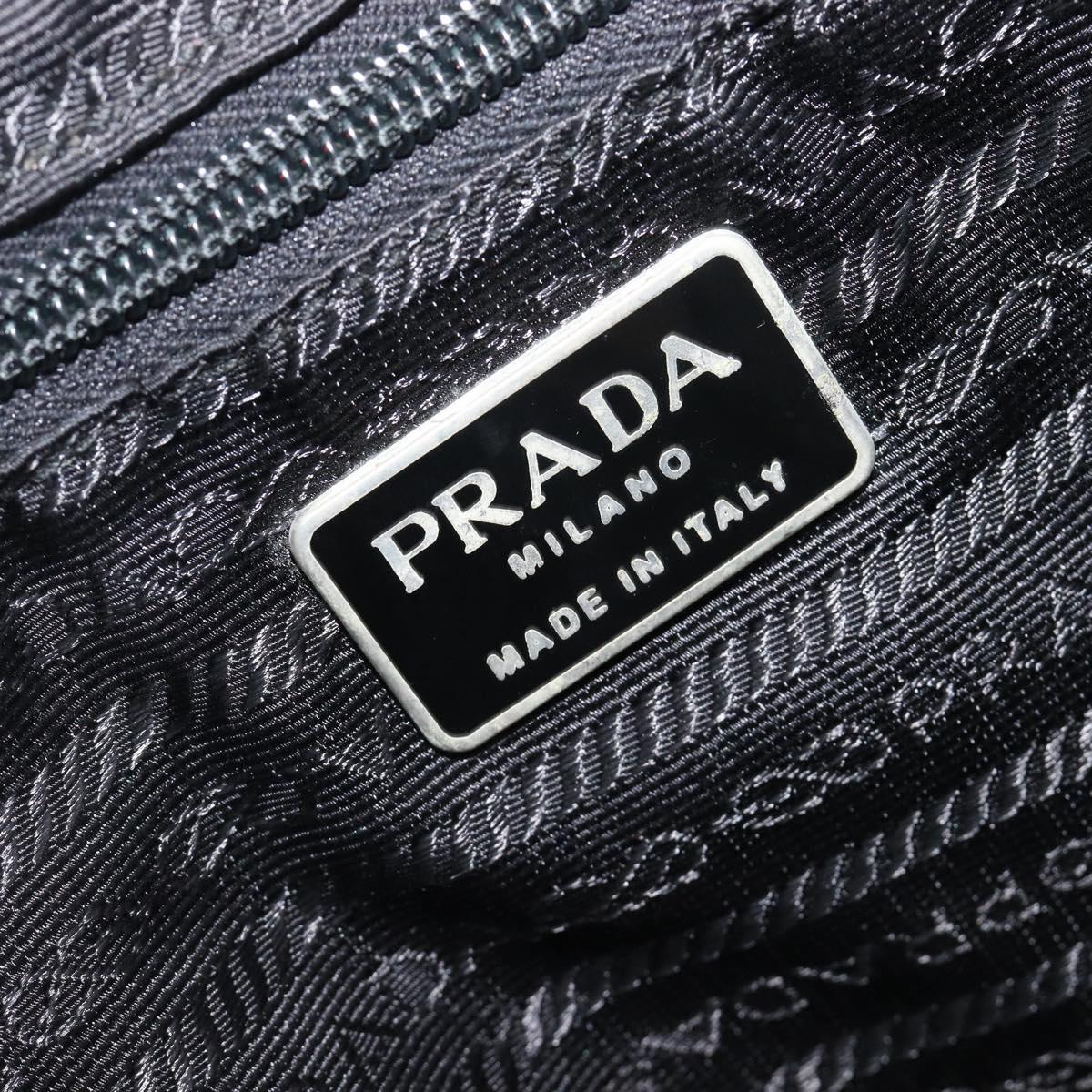 PRADA Backpack Nylon Black Silver Auth 201521